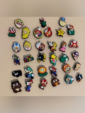 Super Mario PVC Shoe Charms Lot for Crocs & Clogs – 33 Pcs